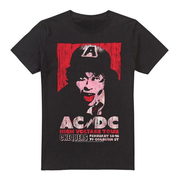 T-shirt AC/DC High Voltage Logo: Cotone, Manica Corta, Nera, Regolare